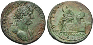 Adriano (117-138), Sesterzio, Roma, 118 ... 