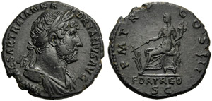 Adriano (117-138), Asse, Roma, 121-122 d.C.; ... 
