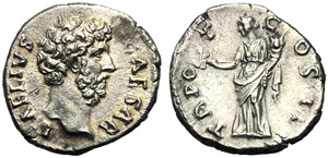 Aelius Caesar (Hadrian, 117-138), Denarius, ... 