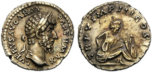 Lucio Vero (161-169), Denario, Roma, 165 ... 