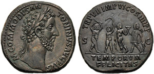 Commodo (177-192), Sesterzio, Roma, 183 ... 