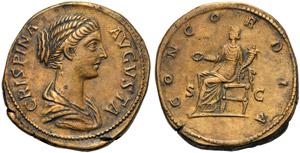 Crispina (Commodus, 177-192), Sestertius, ... 