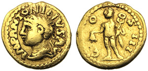 Elagabalus (218-222), Quinarius aureus, ... 