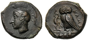 Sicilia, Tetras, Camarina, c. 420-405 a.C.; ... 