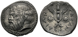 Sicily, Litra, Katane, c. 461-413 BC; AR (g ... 