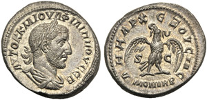 Filippo I (244-249), Tetradramma, Siria: ... 