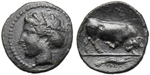Sicilia, Litra, Catania, 405-403 a.C.; AR (g ... 