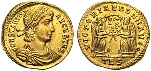 Costanzo II (337-361), Solido, Tessalonica, ... 