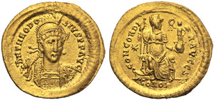 Teodosio II (408-450), Solido, ... 