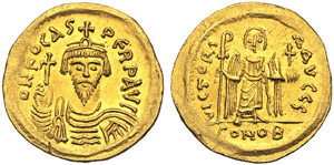 Phocas (602-610), Solidus, Constantinople ... 