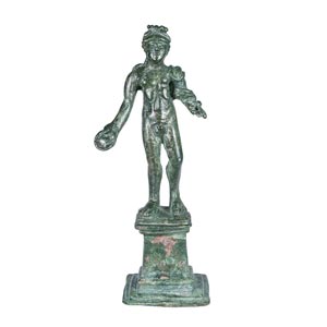 Roman Bonus Eventus bronze statuette 1st – ... 