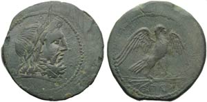 Campania, Capua, Asse, c. 216-211 a.C.; AE ... 