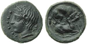 Sicily, Piakos, Hemilitron, c. 425-400 BC; ... 