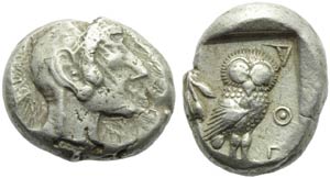 Attica, Athens, Tetradrachm, c. 566-490 BC.; ... 