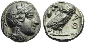 Attica, Athens, Tetradrachm, c. 479-393 BC; ... 