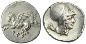 Corinzia, Corinto, Statere, c. 405-345 a.C; ... 