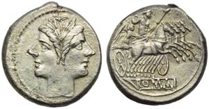 Anonymous, Quadrigatus, Rome, from 269 BC; ... 
