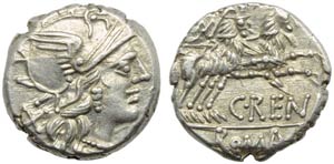 C. Renius, Denario, Roma, 138 a.C.; AR (g ... 