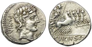C. Vibius C.f. Pansa, Denarius, Rome, 90 BC; ... 