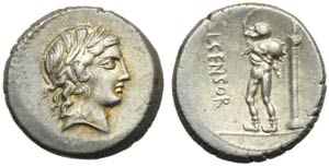 L. Marcius Censorinus, Denario, Roma, 82 ... 