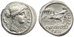 P. Plautius Hypsaeus, Denario, Roma, 60 ... 