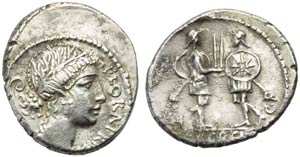 C. Servilius C.f., Denario, Roma, 57 a.C.; ... 