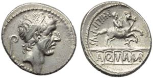 L. Marcius Philippus, Denario, Roma, 56 ... 