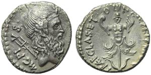 Sextus Pompeius Magnus Pius, Denario, ... 