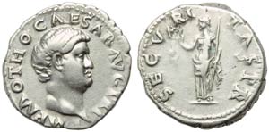 Otho (69), Denarius, Rome, 15 January - mid ... 