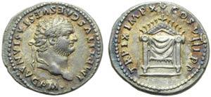 Titus (79-81), Denarius, Rome, AD 80; AR (g ... 