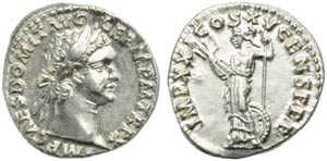 Domitian (81-96), Denarius, Rome, AD 90-91; ... 