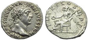 Traiano (98-117), Denario, Roma, 100 d.C.; ... 