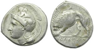 Lucania, Velia, Didrachm, c. 334-300 BC; AR ... 