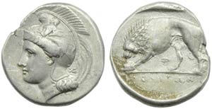 Lucania, Velia, Didracma, c. 334-300 a.C.; ... 