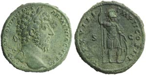 Marcus Aurelius (161-180), Sestertius, Rome, ... 
