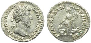 Marco Aurelio (161-180), Denario, Roma, 165 ... 