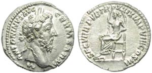 Marco Aurelio (161-180), Denario, Roma, 175 ... 