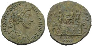 Commodo (177-192), Sesterzio, Roma, 180 ... 