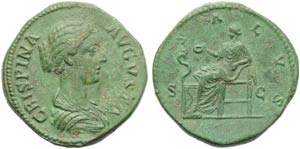 Crispina (Commodus, 177-192), Sestertius, ... 