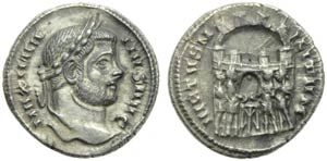 Massimiano Erculio (286-310), Argenteo, ... 