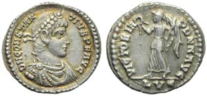 Costanzo II (337-361), Siliqua ridotta, ... 