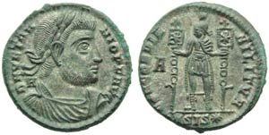 Vetranio (Usurper, 350), Nummus, Siscia, 19 ... 