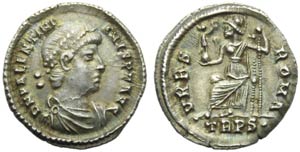 Valentiniano I (364-375), Siliqua, Treveri, ... 