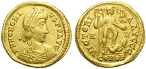 Honorius (393-423), Solidus, Ravenna, AD ... 