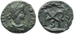 Marciano (450-457), Nummus (AE4), Nicomedia, ... 
