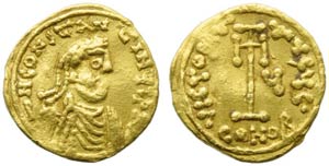 Costante II (641-668), Tremisse, Siracusa, ... 