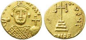 Leonzio (695-698), Solido, Siracusa, 695-698 ... 