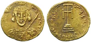 Tiberio III (698-705), Solido, Siracusa, ... 
