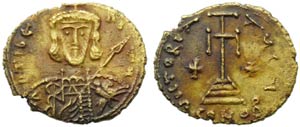 Tiberio III (698-705), Solido, Siracusa ?, ... 