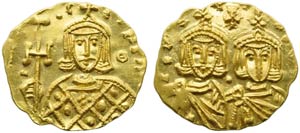Constantinus V with Leon IV (741-775), ... 
